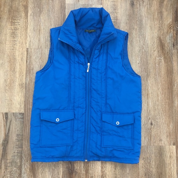 For Cynthia Royal Blue Zip Up Puffer Vest - Picture 1 of 4